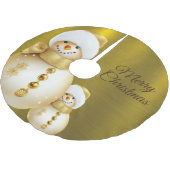 Christmas Party Golden Snowman Winter Holiday Kerstboom Rok (Gekanteld)