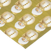 Christmas Party Golden Snowman Winter Holiday Korte Tafelloper (Hoek)