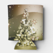 Christmas Party Golden Tree Shiny Sparkle Stars Blikjeskoeler (Achterkant)