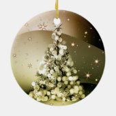 Christmas Party Golden Tree Shiny Sparkle Stars Keramisch Ornament (Achterkant)
