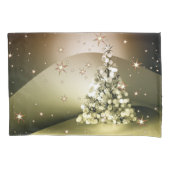 Christmas Party Golden Tree Shiny Sparkle Stars Kussensloop (Voorkant)