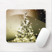 Christmas Party Golden Tree Shiny Sparkle Stars Muismat (Met muis)