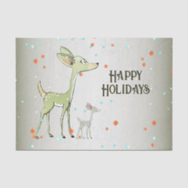 Christmas Party Green Deers Holidays Cute Tissuepapier
