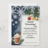 Christmas party holiday invitation card template kaart (Voorkant)