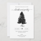 Christmas Party Holiday Vintage Black White Kaart (Voorkant)