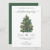 Christmas Party Holiday Vintage Elegant Kaart (Voorkant / Achterkant)