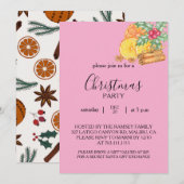 Christmas Party Invitation Card Kaart (Voorkant / Achterkant)