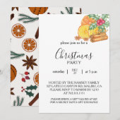 Christmas Party Invitation Card Kaart (Voorkant / Achterkant)