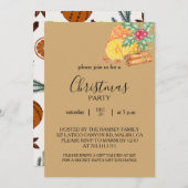 Christmas Party Invitation Card Kaart (Voorkant / Achterkant)
