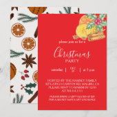 Christmas Party Invitation Card Kaart (Voorkant / Achterkant)