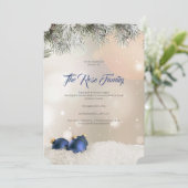 Christmas Party Invitation, Holiday Greetings Card Kaart (Staand voorkant)