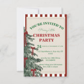 Christmas Party Invitation, Holiday Invite Kaart (Voorkant)