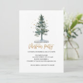 Christmas Party Invitation, Holiday Party Invitati Kaart (Staand voorkant)