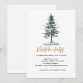 Christmas Party Invitation, Holiday Party Invitati Kaart (Voorkant / Achterkant)
