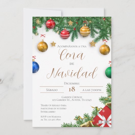 Christmas Party Invitation Kaart (Voorkant)