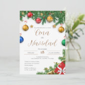 Christmas Party Invitation Kaart (Staand voorkant)