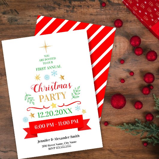 Christmas Party Invitation Kaart