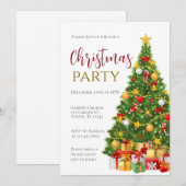 Christmas Party Invitation Kaart (Voorkant / Achterkant)