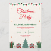 Christmas Party Invitation Kaart (Voorkant)