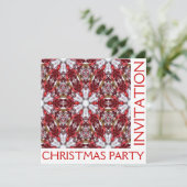 Christmas Party Invitation Kaart - Blank Back (Staand voorkant)
