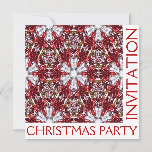 Christmas Party Invitation Kaart - Blank Back (Voorkant)