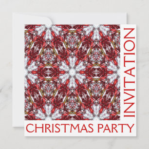 Christmas Party Invitation Kaart - Blank Back