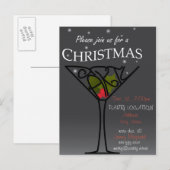 Christmas Party Invitation ontwerp Uitnodiging Briefkaart (Voorkant / Achterkant)