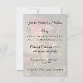 Christmas Party Invitation Personalize Bedankkaart