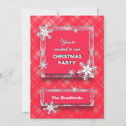 CHRISTMAS PARTY INVITATION - PERSONALIZE FRONT KAART (Voorkant)