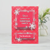 CHRISTMAS PARTY INVITATION - PERSONALIZE FRONT KAART (Staand voorkant)