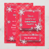 CHRISTMAS PARTY INVITATION - PERSONALIZE FRONT KAART (Voorkant / Achterkant)