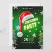 Christmas Party Invitation Template Kaart (Voorkant)