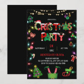Christmas Party Invitation - Xmas Party invite Kaart (Voorkant / Achterkant)
