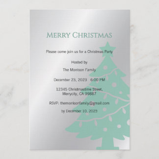 Christmas Party Invite, Christmas Dinner Kaart