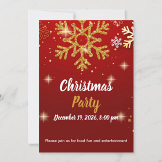 Christmas Party Invite - Text can be customized Kaart