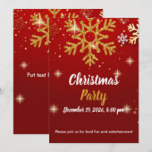 Christmas Party Invite - Text can be customized Kaart (Voorkant / Achterkant)