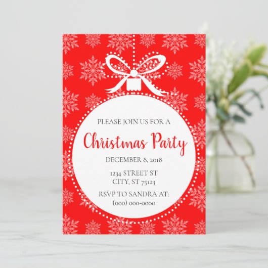 CHRISTMAS PARTY KAART (Staand voorkant)