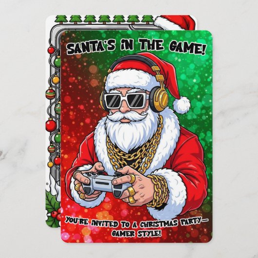 Christmas Party Kaart (Voorkant / Achterkant)