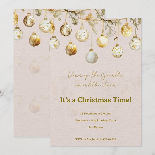 Christmas party  kaart (Voorkant / Achterkant)