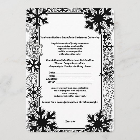 Christmas Party Kaart (Achterkant)