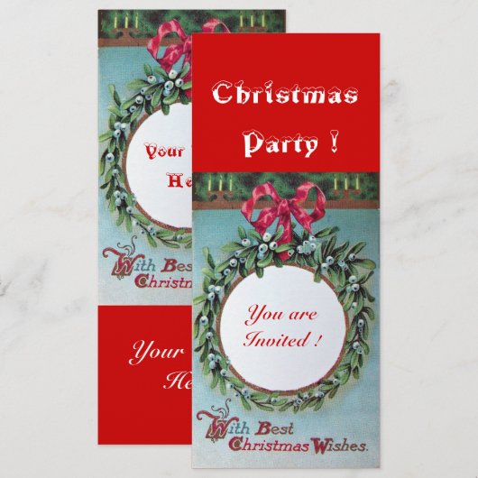 CHRISTMAS PARTY KAART (Voorkant / Achterkant)