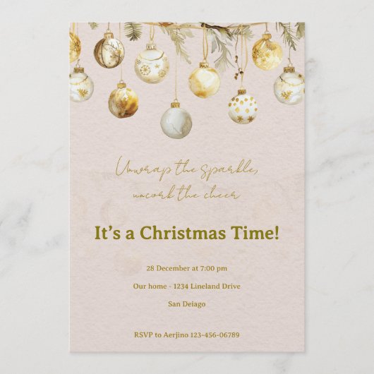 Christmas party  kaart (Voorkant)