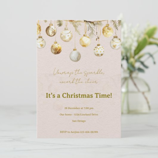 Christmas party  kaart (Staand voorkant)