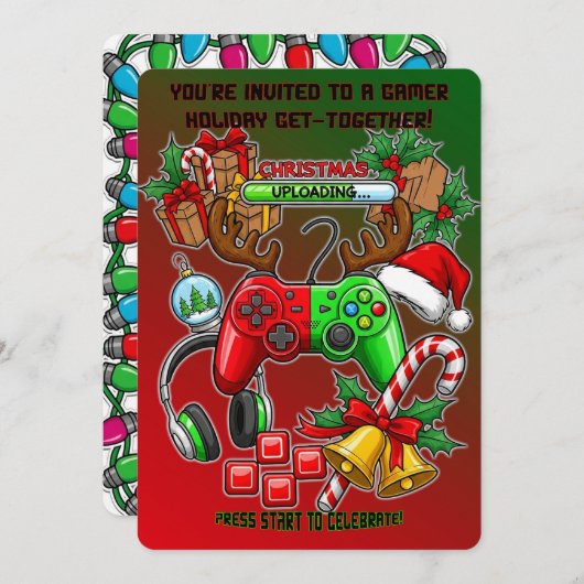 Christmas Party Kaart (Voorkant / Achterkant)