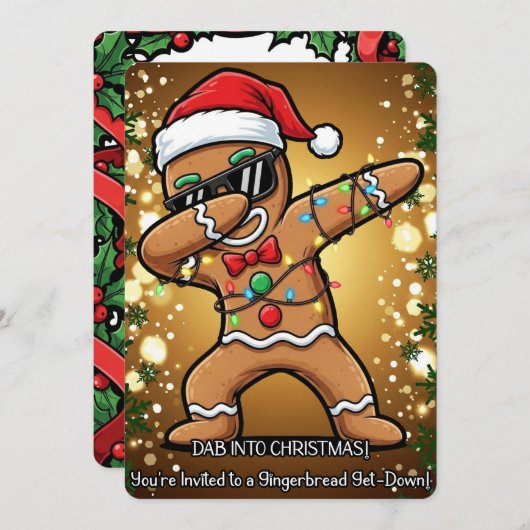 Christmas Party Kaart (Voorkant / Achterkant)