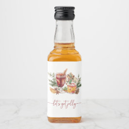 Christmas Party Liquor Label Likeurfles Etiket