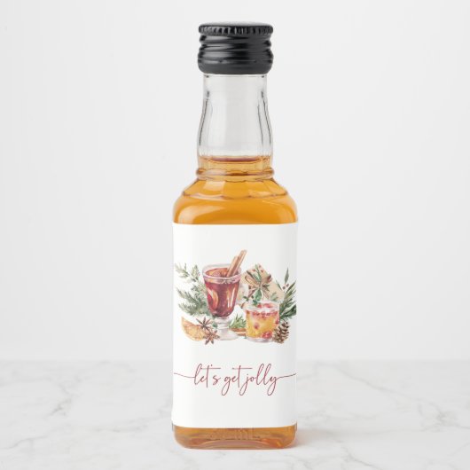 Christmas Party Liquor Label Likeurfles Etiket (Voorkant)