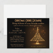 Christmas Party Modern Bronze Kaart (Voorkant / Achterkant)