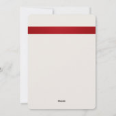 CHRISTMAS PARTY modern elegant red ribbon bow Feestdagenkaart (Achterkant)