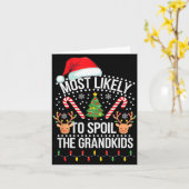 Christmas Party Most Likely To Sil The Grandkids  Kaart (Gele Bloem)